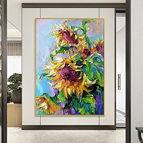 Peinture à l'huile sur toile Van Gogh pour habiller un grand mur vide avec un relief luxueux