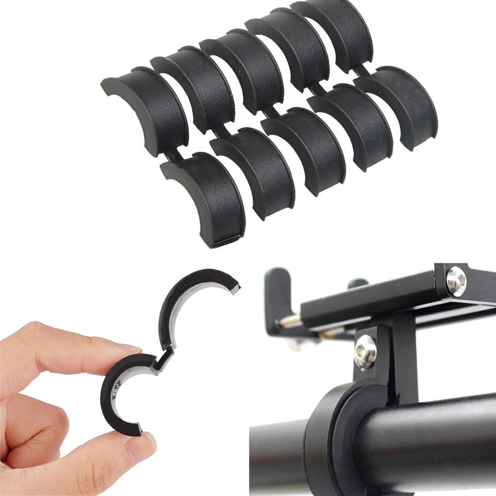 Lot De 12 Entretoises En Caoutchouc Pour Guidon De Vélo - Taille 31.8 à 25.4/22.2 Mm - Antidérapant, Amorti Vibrations