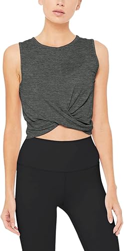 Bestisun Camisetas de entrenamiento recortadas para mujer, ropa atlética fluida, ajustada, para yoga, ejercicio