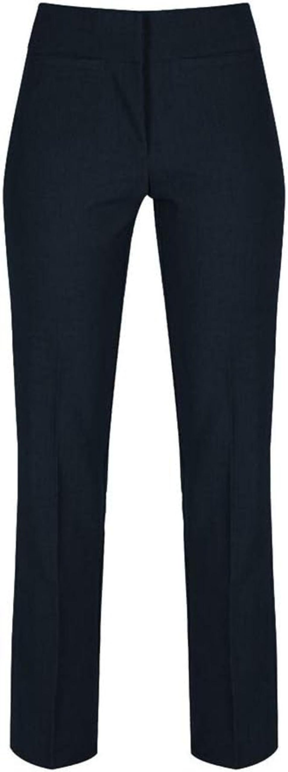 Trutex Girls Navy School Trousers – Contemporary Trouser Straight Leg Adjustable Waist, Stain Resistant School Uniform Trousers - 32R