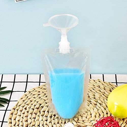 UPKOCH 30 Unidades de Plástico para Bebidas Com Bico de Plástico Bolsa para Bebidas Frascos para Beb