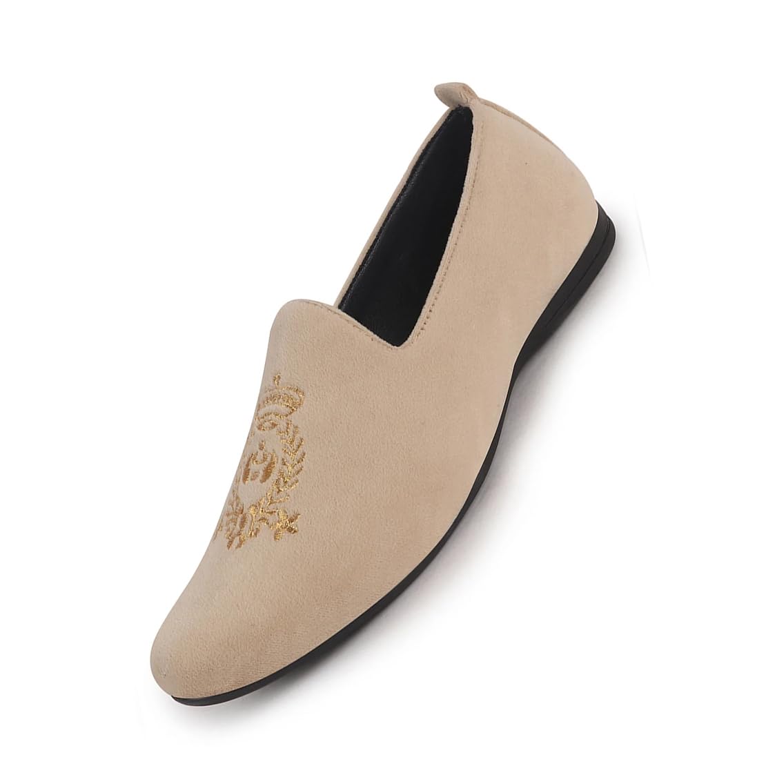 Mens Embroidered Slip-On Loafers | Royal Ethnic Party Shoes |Ethnic Juttis and Mojaris for for Wedding Cushioned Insole-image-47