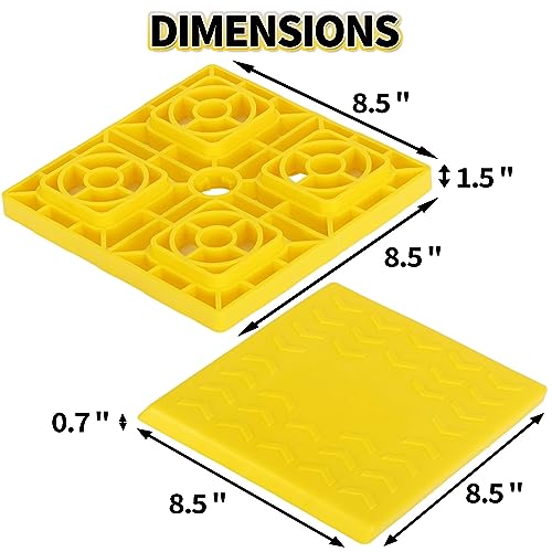 Image of OULEME 12 Pack RV Leveling Blocks, Stackable Jack Blocks, Interlocking Leveling Pads with Carrying Bag, for Camper Travel Trailer