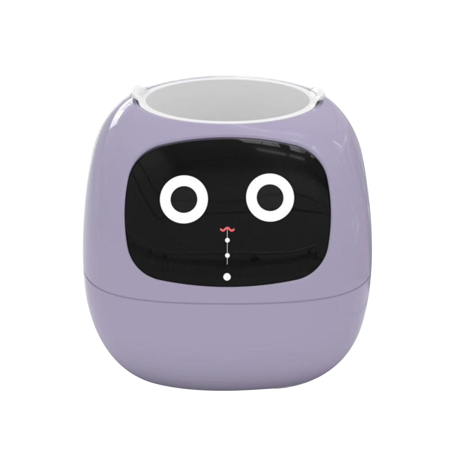 Pot de fleurs intelligent violet avec expressions faciales pour plante maison