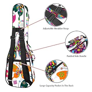 Housse pour ukulélé avec motif papillon coloré et fleur de 10 mm d’épaisseur – Rembourrage en éponge de 53,3 cm – Avec… - Les Beatles, Paul McCartney, John Lennon, RIngo Starr, George Harrison Housse pour ukulélé avec motif papillon coloré et fleur de 10 mm d'épaisseur - Rembourrage en éponge de 53,3 cm - Avec… – Image 3