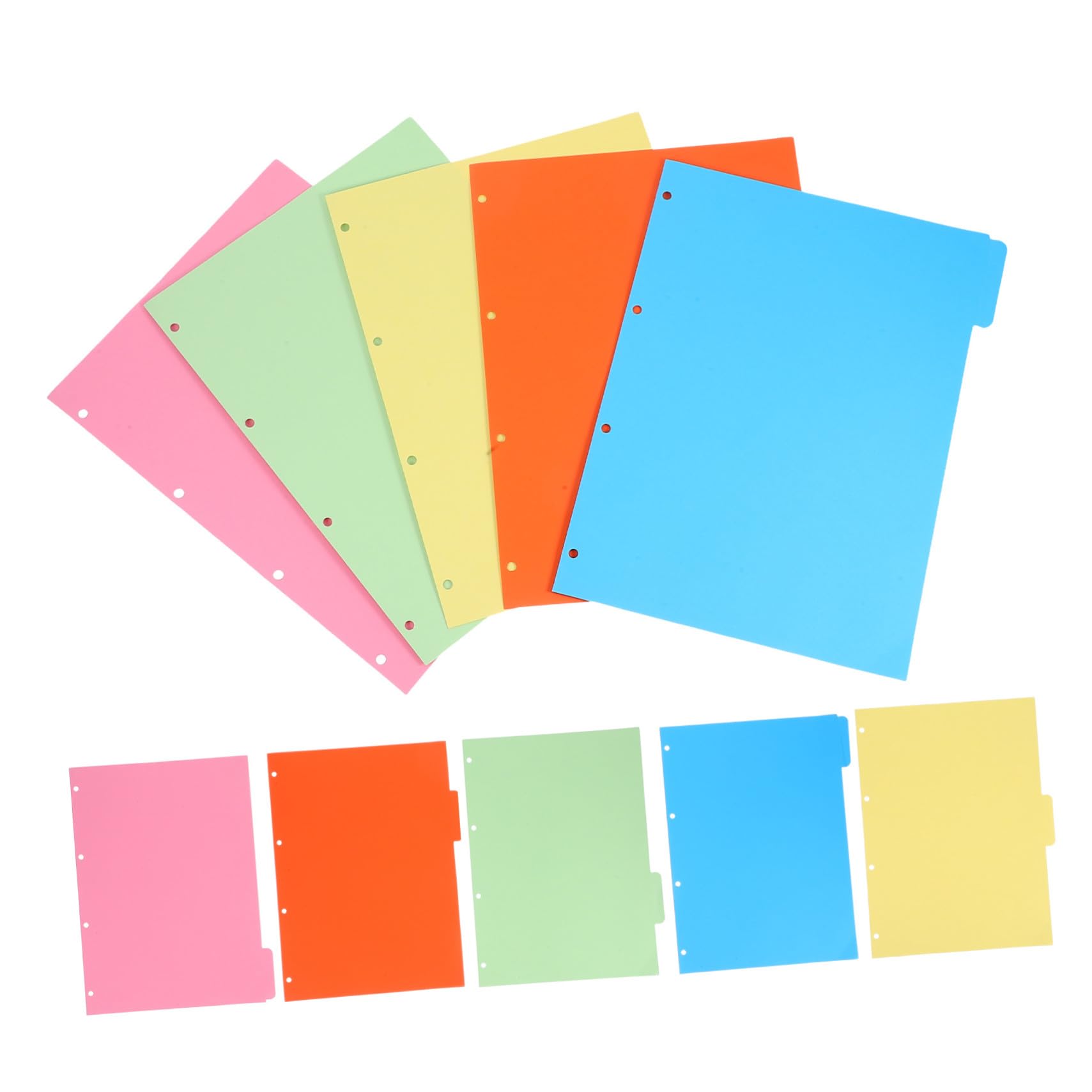 Divisori per Raccoglitori Colorati, 10 Set, Carta, Pagine