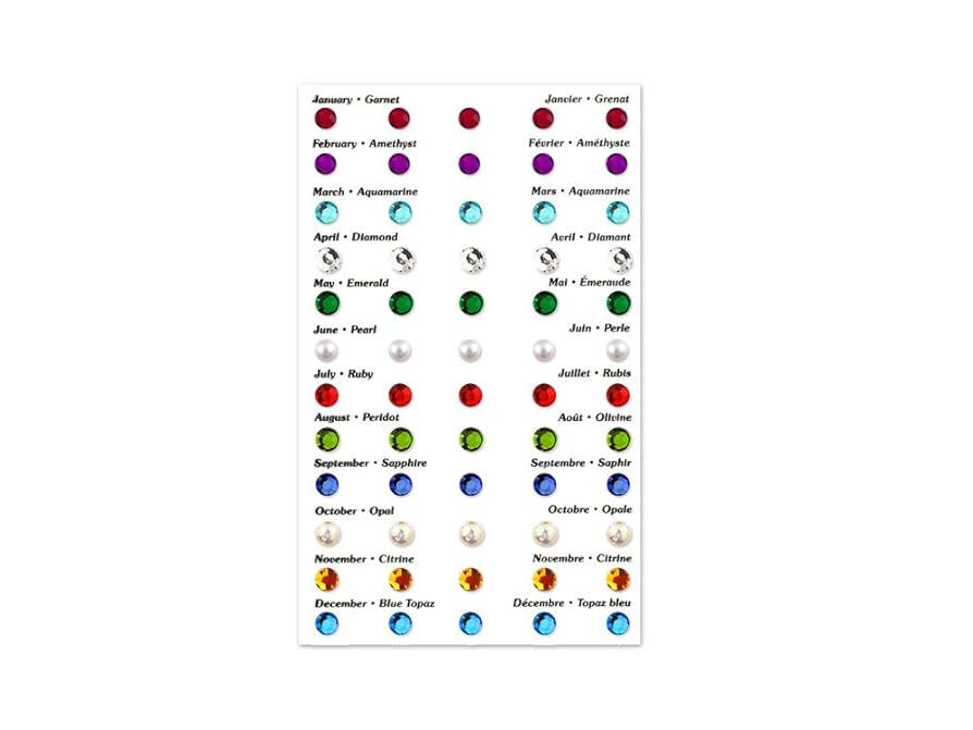 Amazon.com: Forever in Time Birthstone Gem Accents, 60 Per