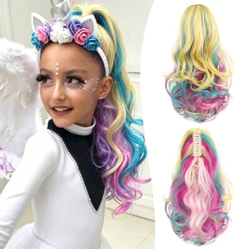 Volume Heigth Length R Amazon.com : 16 Inch Colorful Claw Clip Ponytail for Women Girls Blonde ...