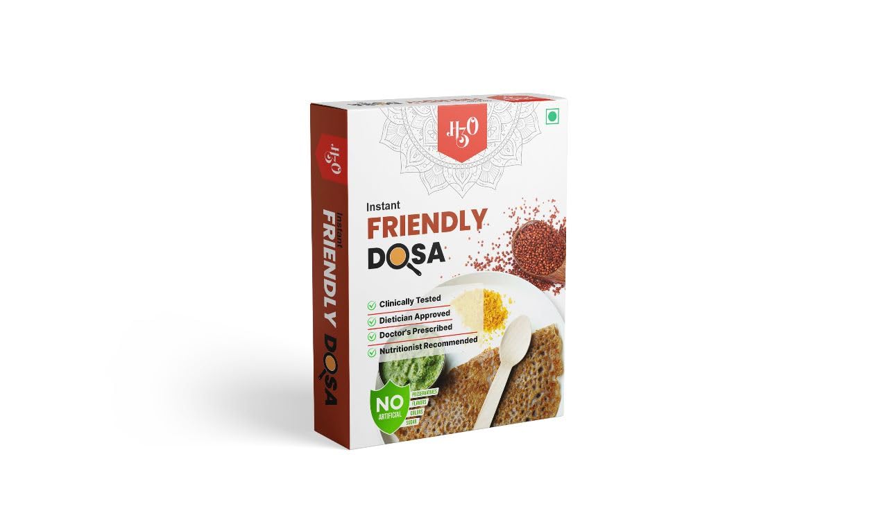 H3O - Instant Friendly Dosa | Chilla Dosa | Instant Healthy Breakfast 200 G