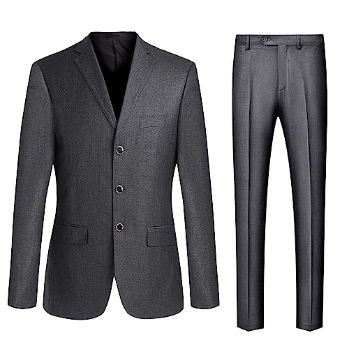 Costume homme simple boutonnage coupe haut de gamme veste et pantalon de bureau raffiné