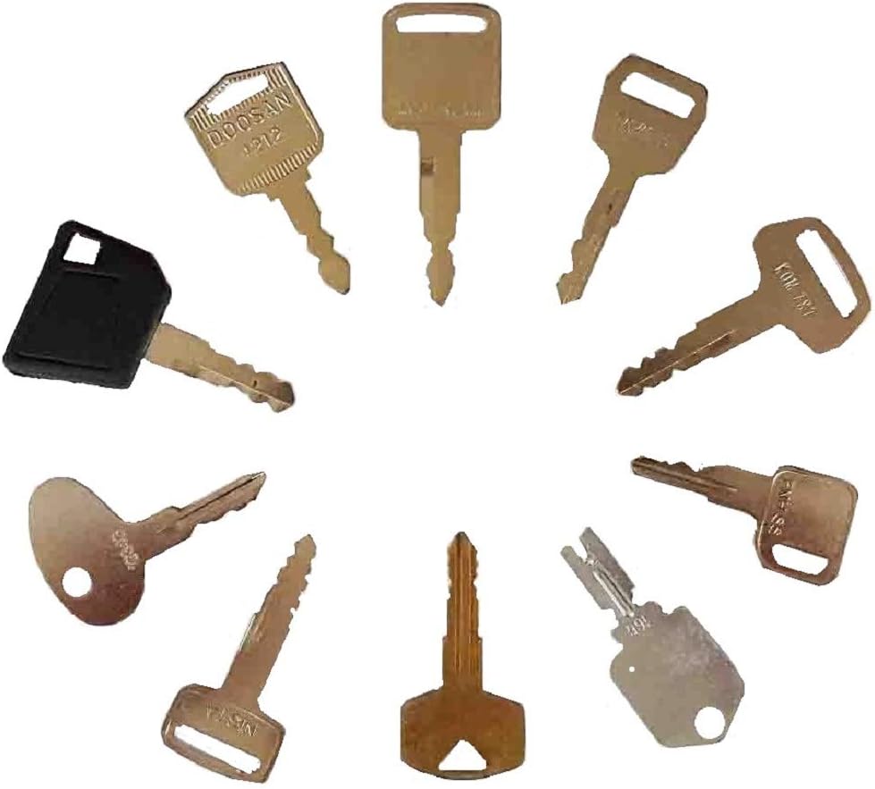Keyman 10 Forklift Keys Replacement Heavy Equipment