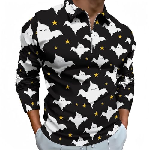 Polo de golf pour homme idéal pour les journées d'automne et les sorties d'Halloween