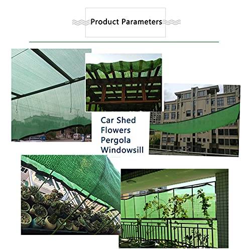 Red de sombra verde de 12 pines con 85% protección UV para balcón 7