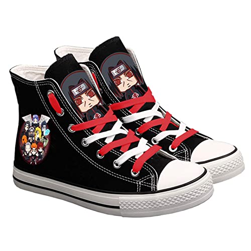 JIABEIJIA Naruto Uchiha Itachi Sasuke Hatake Kakashi Jiraiya Cosplay Zapatos altos unisex, E, 34 EU