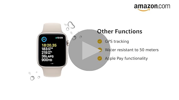 Amazon.com: Apple Watch SE (2nd Gen) (GPS, 44mm) - Starlight
