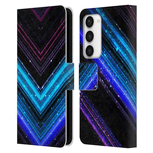 Étui portefeuille Samsung S23 5G en cuir avec fentes cartes et design métallique brillant