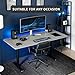 VIVO Black Manual Height Adjustable Stand Up Desk Frame with Hand Crank System, Ergonomic Standing 2 Leg Workstation, DESK-V101M