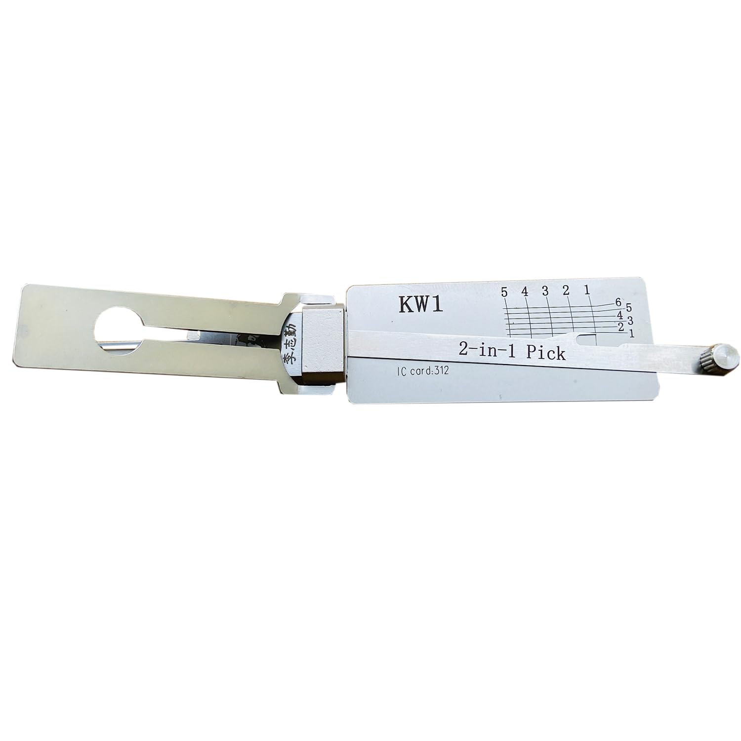 Ycxnlong Silver Lishi Civil Lock Pick And Decoder Tool For Door Lock, Professional Locksmith Tools, Fast Opener (Kw1)