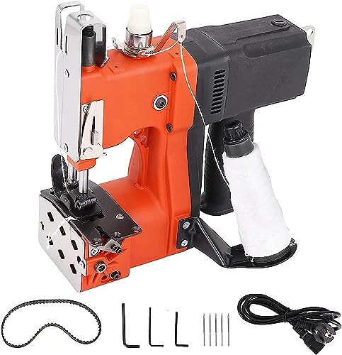 YAOJIA Máquina de Coser Bolsas de Mano, máquina de Cerrar Bolsas portátil, Grapadora de Bolsas, sellador Industrial de Bolsas de arroz, secante automático(Yellow)