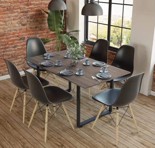 El Mejor Listado de Comedor Moderno 6 Sillas , listamos los 10 mejores. 41 CASA FERRO Elegante Mesa de Comedor Moderno para 6 Personas diseño Minimalista Ideal para casa, Restaurante y cafeterías 1.50 x 0.90 m - Acero.