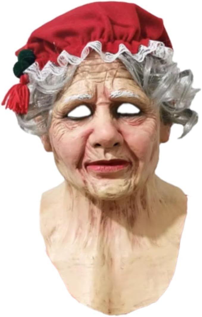 Máscara de Látex Navideña para Abuela con Accesorios miniatura 5