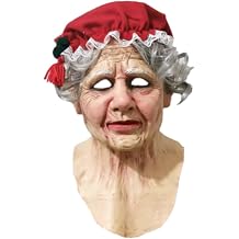 Christmas Latex Mask, Realistic Full Face Mask, Realistic Headgear Cosplay Props for Carnivals Holiday Halloween Party