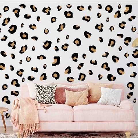 Ycendravious Leopard Print Wall Decals Cover