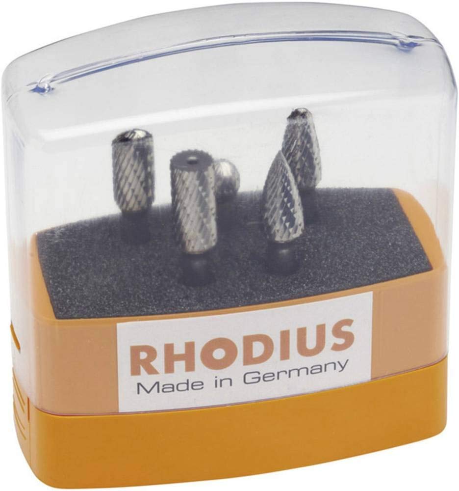 Rhodius Juego de 5 fresas de metal duro