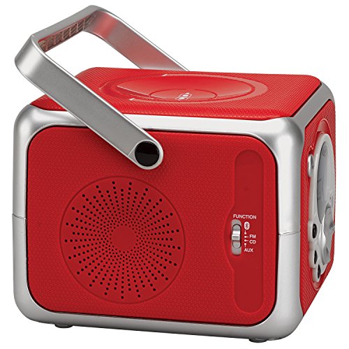 Jensen CD-555RS ( LIMITED RED EDITION) Cd-555Rs Red Cd Bluetooth Boombox Portable Bluetooth Music System With Cd Player +Cd-R/Rw & Fm Radio thumb #2