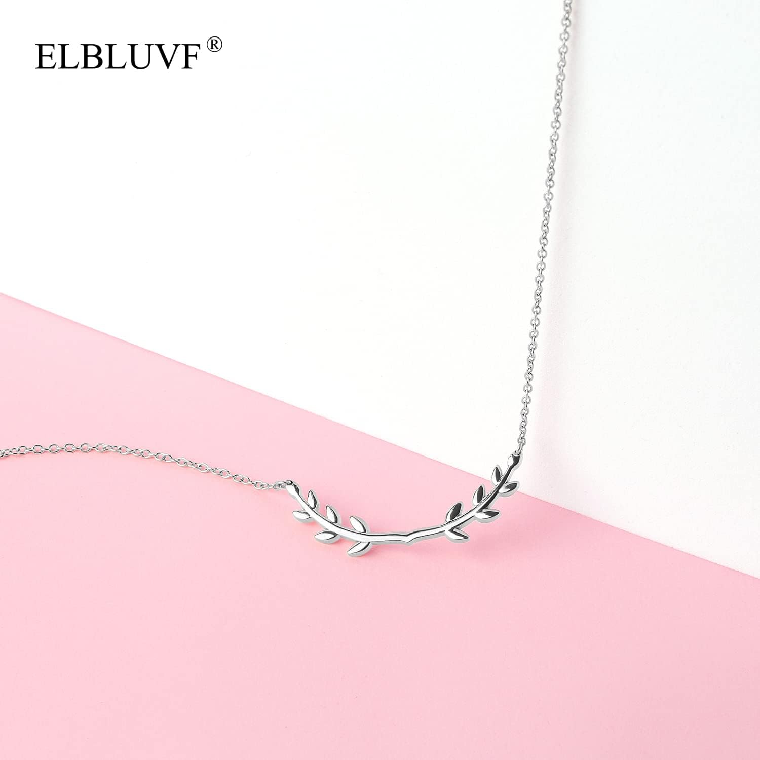 Design Stainless Steel 18K Gold Rosegold Plated Leaves Leaf Laurel Olive Branch Pendant Dainty Necklace For Women - Image 7