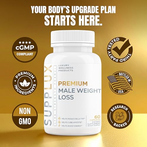Premium Male Weight Loss - Fat Burner for Men - Supports Healthy Pathways Associated with GLP-1 Activity - Appetite Suppressant, Energy Booster, Helps Sustain Muscle - 60 Unisex Capsules - Image 6