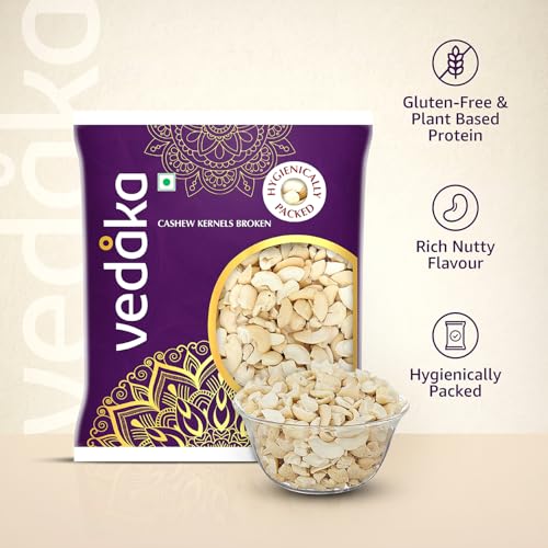 Image of Amazon Brand - Vedaka Broken Cashews | 500 g | Kaju Nuts | Gluten-Free & Plant Based Protein | Hygienically packed