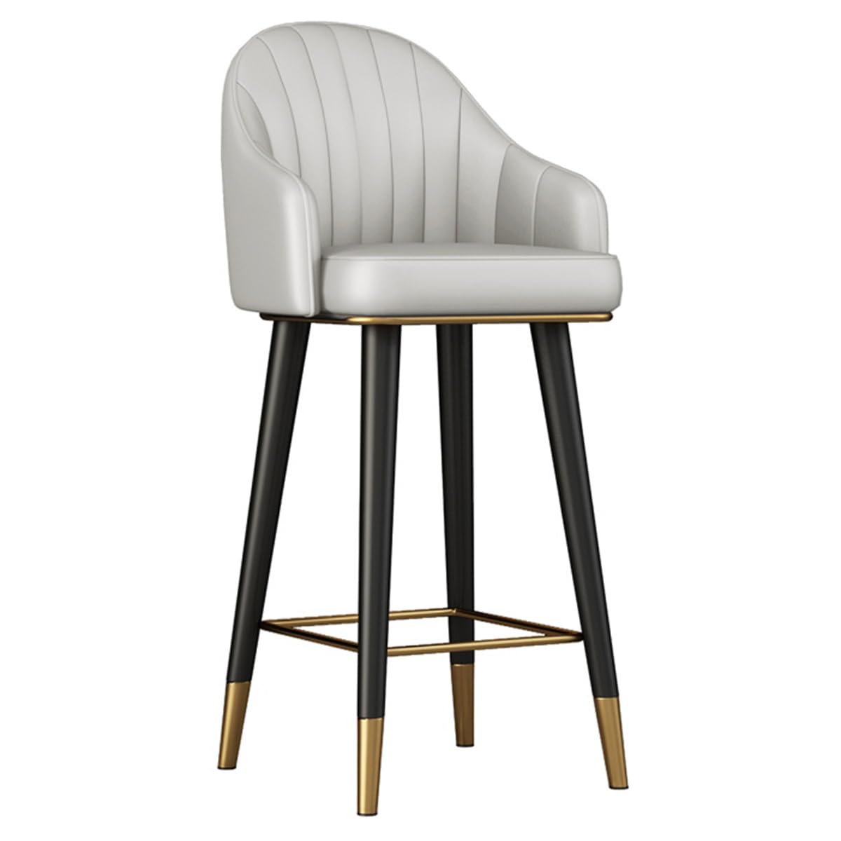 Tabouret de bar moderne en cuir orange : la solution confort avec dossier réglable