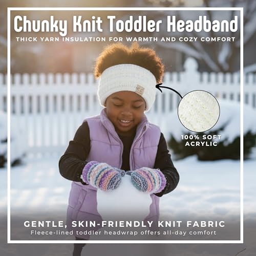 Image of Funky Junque EK32-21HWKIDS-25 Kids Headwrap Headband Ear Warmer - Ivory