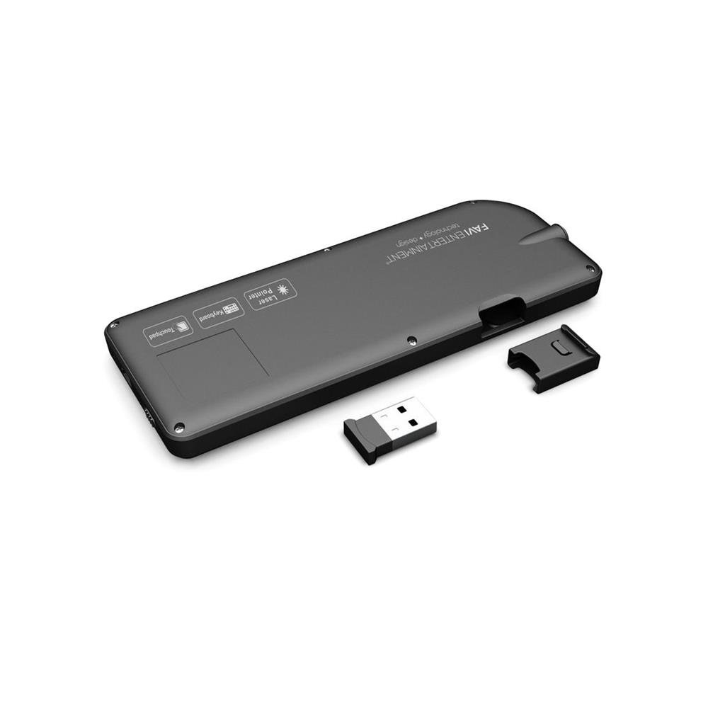 FAVI FE01 2.4GHz Wireless USB Mini Keyboard with Mouse Touchpad, Laser Pointer - USA Version (Warranty) - Black (FE01-BL) — view 5