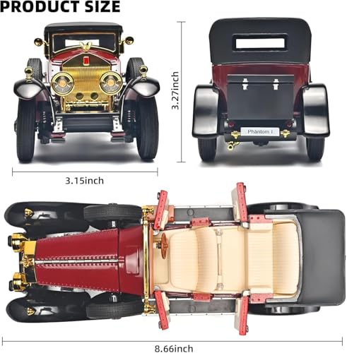 Image of Invite 1:24 Diecast Cars Phantom Generation Vintage Car Collectibles,Die Cast Metal Pull Back Cars with Lights and Sounds | Model Car Kits Adults and Boys [Multicolor]