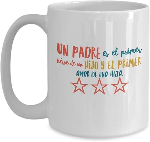 Regalo para Papa Taza de Cafe Padre Vaso, taza café divertidas, tazas personalizadas, taza de café inspiradoras, taza con mensajes positivos.