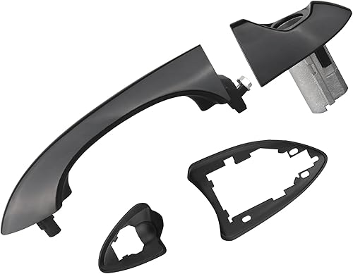 APPERFiT Manija de puerta exterior lisa negra para panel de puerta delantera izquierda lado del conductor compatible con BMW X5 E53 2000-2006