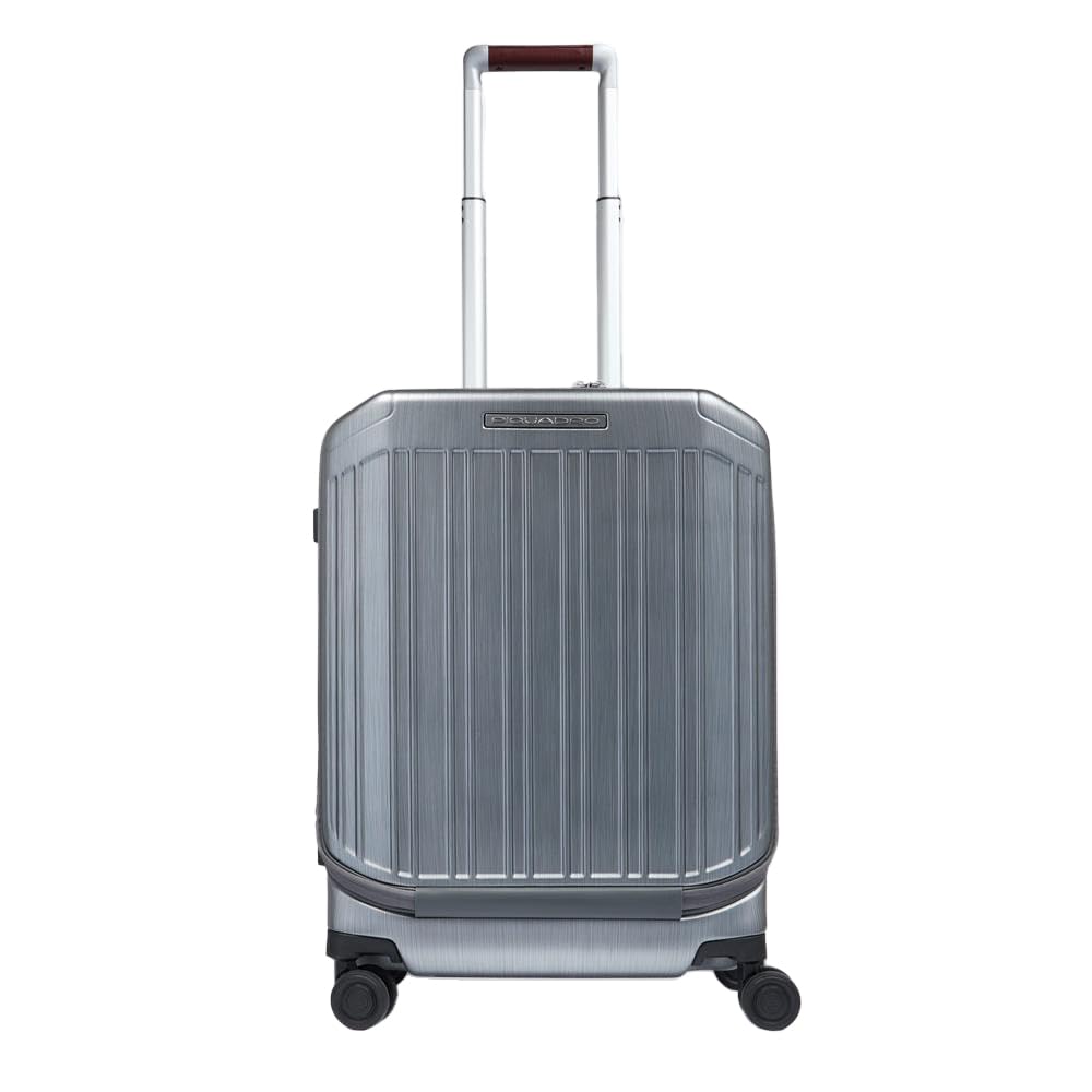 PIQUADRO - Trolley Cabina Policarbonato Resistente - Unisex - Argento