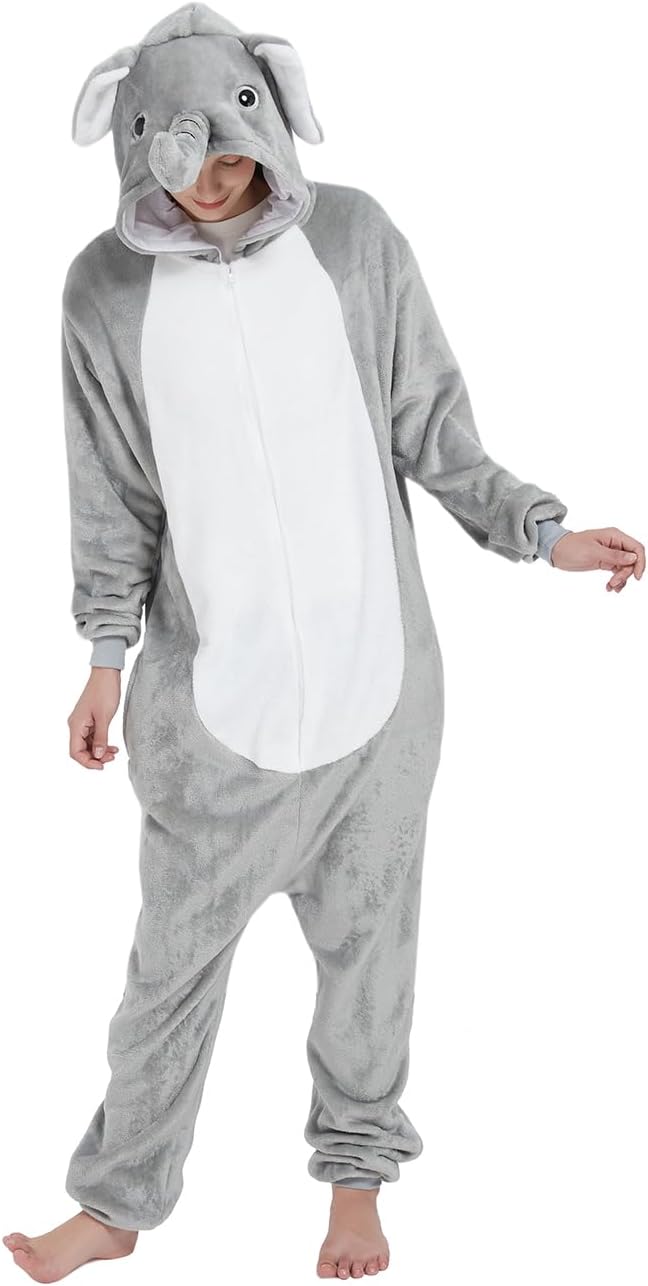Elephant Adult Onesie Animal Walrus Women Costume for One piece Pajamas Unisex Cosplay Plush Soft Halloween Sleepwear - Image 7