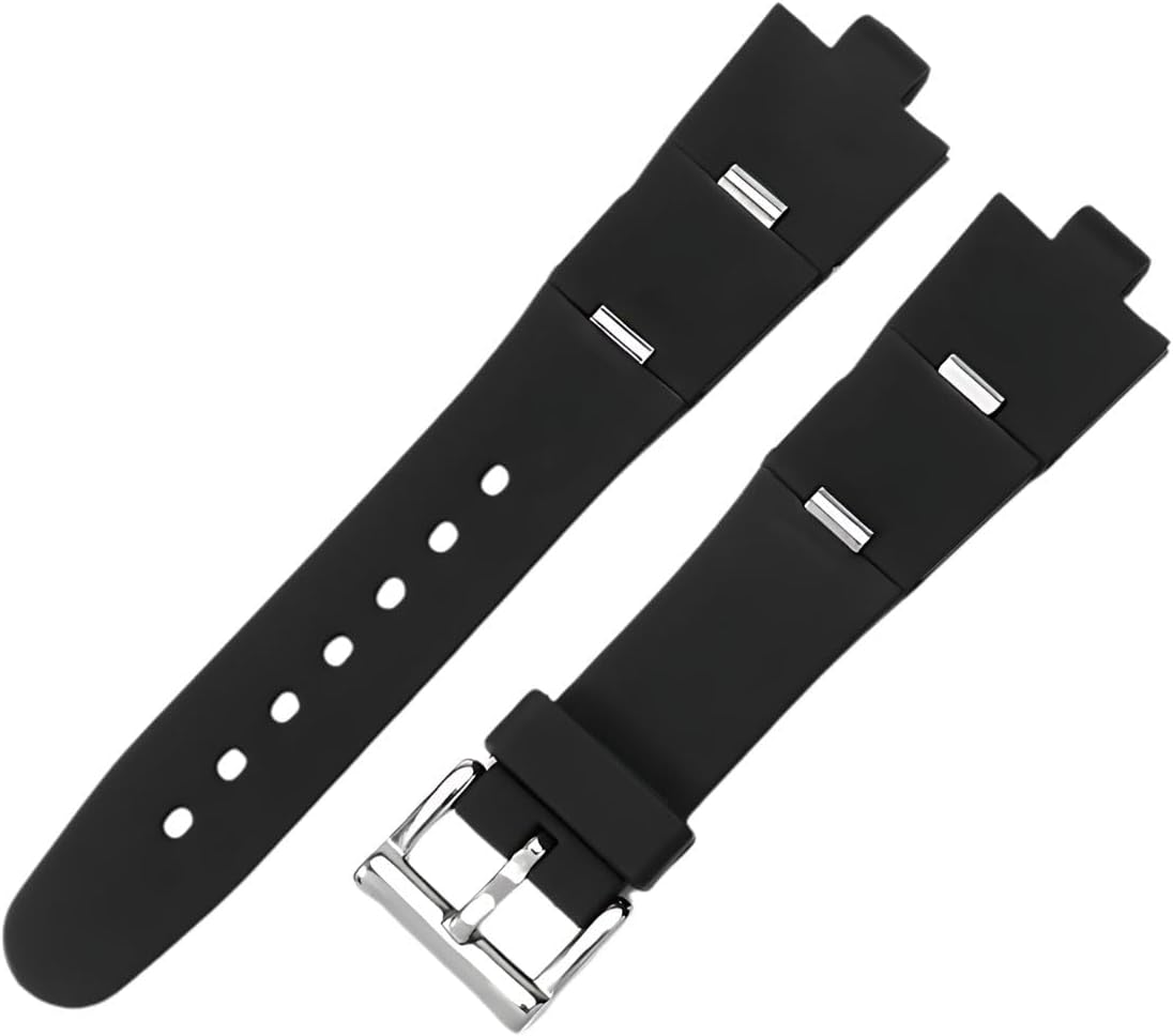 [adzu] Bvlgari互換性のある輪ゴム、Digagonoシリコーンウォッチラバーストラップ、ウォッチストラップ、互換性のある幅、交換、0.9インチ（22/16 mm）