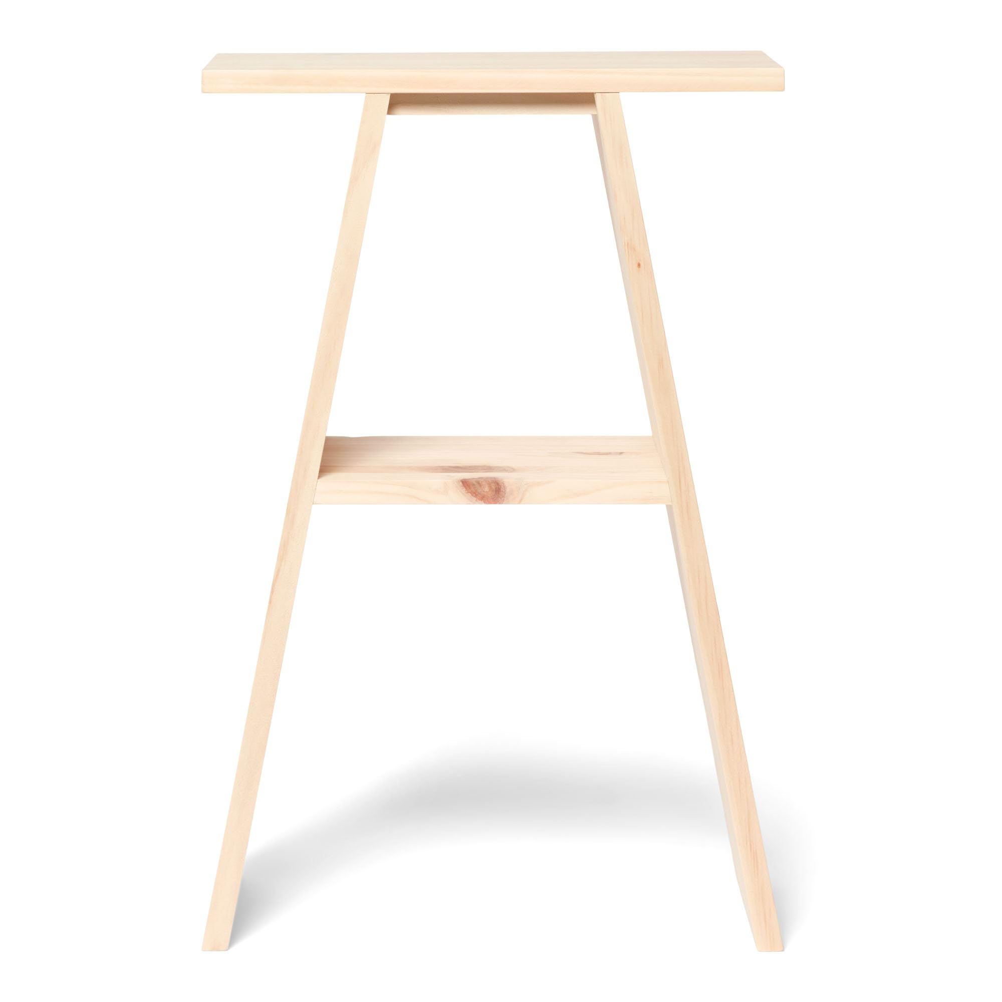 Table de chevet artisanale en bois massif ENA Natural de fabrication espagnole