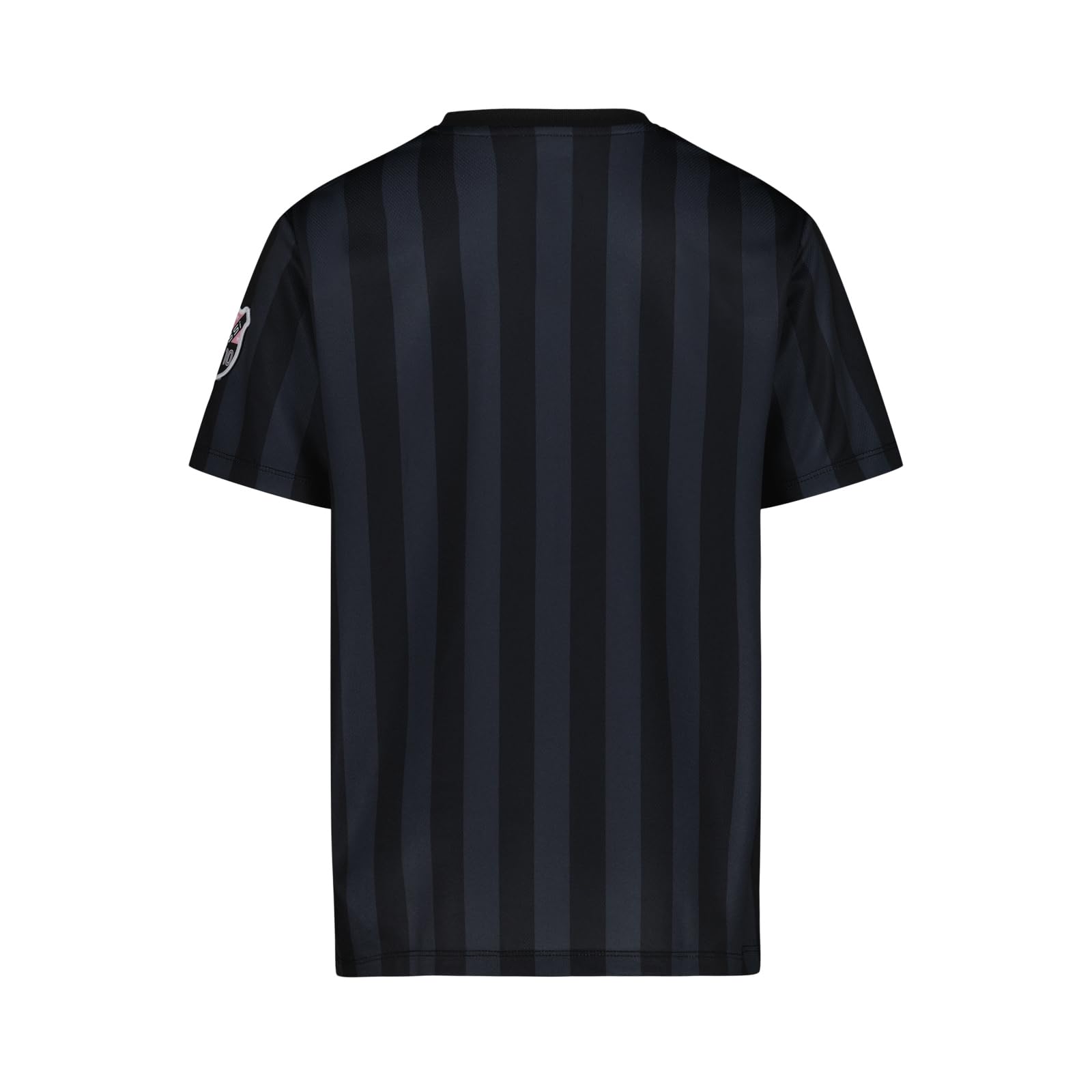 Messi Boys' Lifestyle Short Sleeve Top, Loose-fit V-Neck Shirt with Logo, Comfortable