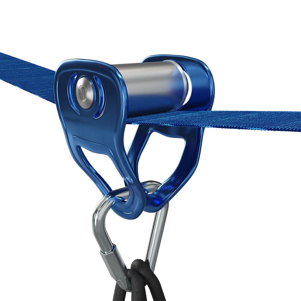 Slackline Set con Puleggia 15 m Linea Slackline Pully Accessori per Ninja Parcours