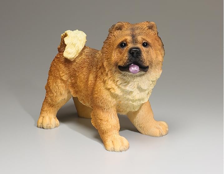 Modèle Chow Chow AMITD résine marron statuette réaliste sans entretien