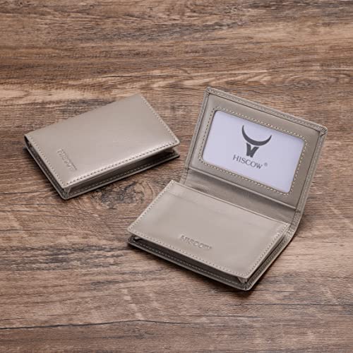 Image of HISCOW Business Card Holder with Large Compartment - Full Grain Leather