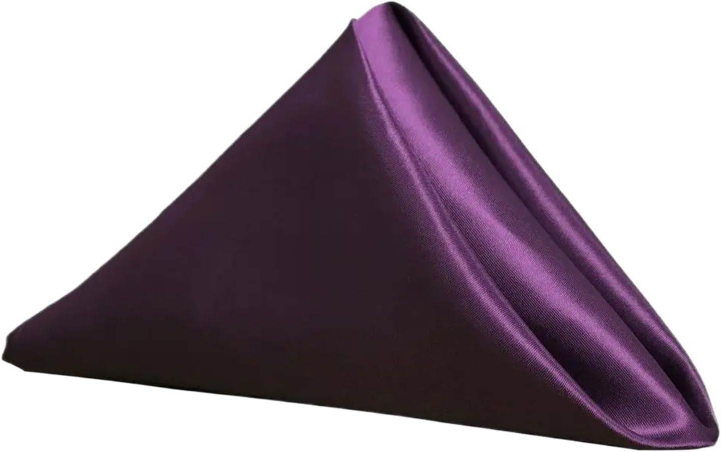 Cloth Dinner Table Napkins, Satin Napkins 8PCS Multicolor 15.7 Inch Wedding Square Shiny(Purple)