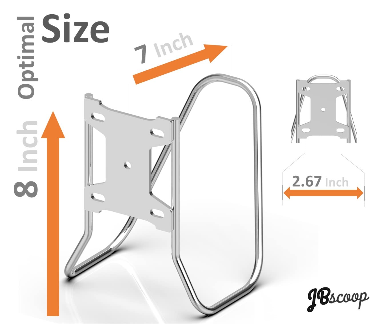 JBscoop Soporte para manguera de jardín, de acero inoxidable, soporte de pared para manguera de agua, cables de extensión, manguera de compresor de aire, resistente y a prueba de óxido
