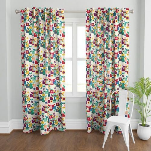 TailoringIndia Digital Colourful Design Printed Multicolour Curtains for Windows, Doors, and Extra-Long Doorways - Elegance Redefined, Set of 1,pcs (Long Door - 9ft)