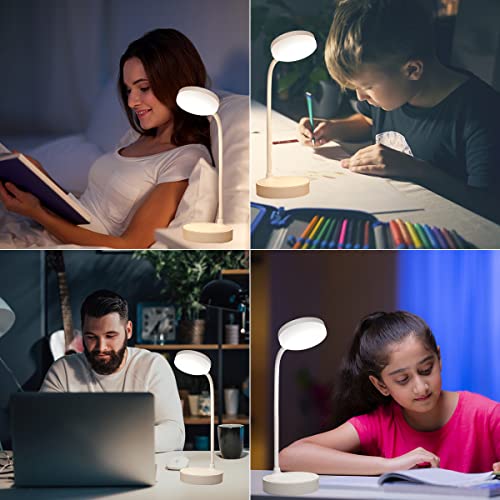 Image of Kimee LED Study Light for Desk with Stationery Organizer & Mobile Holder - Cordless Table Lamp for Students (A)